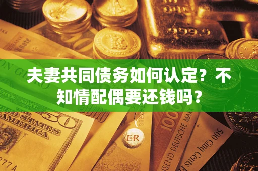 北京夫妻共同债务如何认定？不知情配偶要还钱吗？